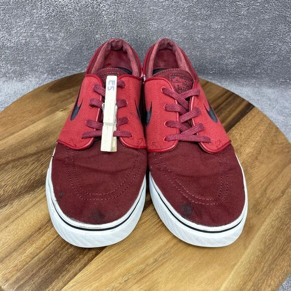 Nike SB Zoom Stefan Janoski Men's 8.5 Canvas Red Black Skateboard Sneakers Shoes - Picture 9 of 9